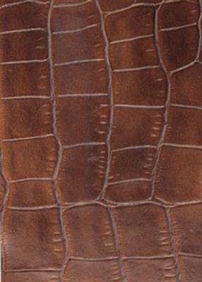 Novel Tiller Rust in Exotic Faux Leather II Orange Poly  Blend Animal Skin   Fabric