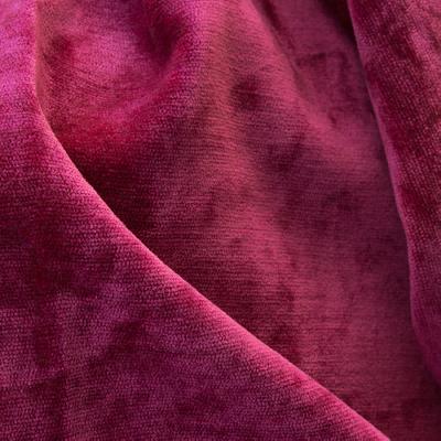 Novel Whitman Rasberry in Euro Velvet Colors Acrylic  Blend Solid Velvet   Fabric