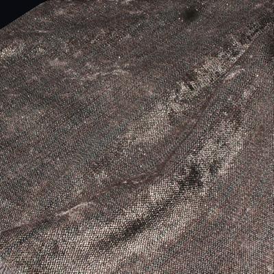 Novel Vance Platinum in Metallic Textures Silver Polyester  Blend Fire Rated Fabric