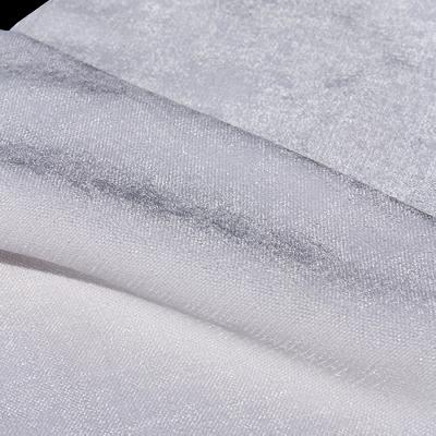 Novel Vance White in Metallic Textures White Polyester  Blend Fire Rated Fabric