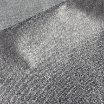 Novel Oceanside Platinum in Distinctive Textures II Silver Rayon  Blend Fire Rated Fabric Solid Velvet   Fabric