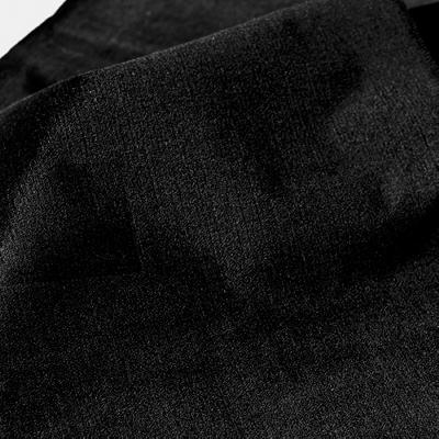 Novel Oceanside Black in Distinctive Textures II Black Rayon  Blend Fire Rated Fabric Solid Velvet   Fabric
