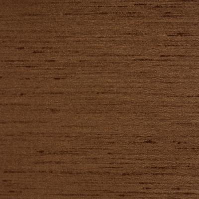 Novel Kriston Pecan in Shantung Polyester Brown Polyester Solid Faux Silk   Fabric