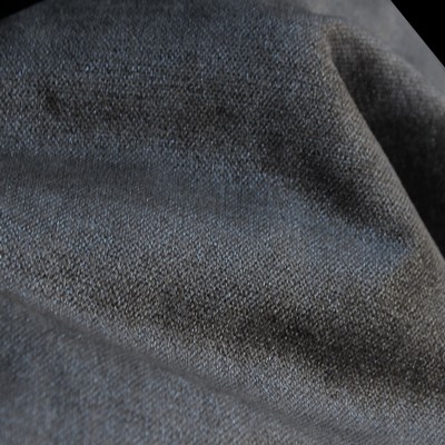 Novel Tigris Charcoal in 358 Grey Upholstery ACRYLIC  Blend Fire Rated Fabric Solid Velvet   Fabric
