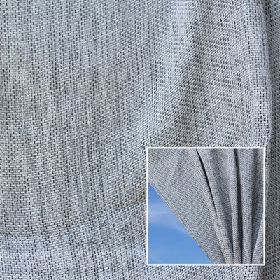 Novel Zaneta Metal in 361 Grey  Blend Sheer Linen  Extra Wide Sheer   Fabric