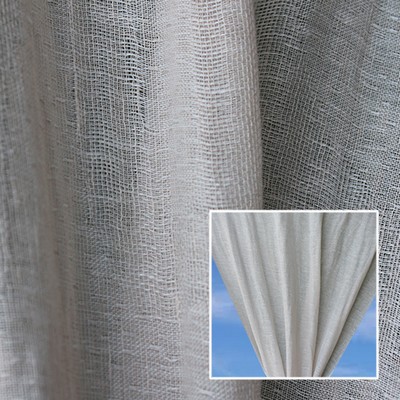 Novel Ursula Natural in 361 Beige  Blend Sheer Linen  Extra Wide Sheer   Fabric