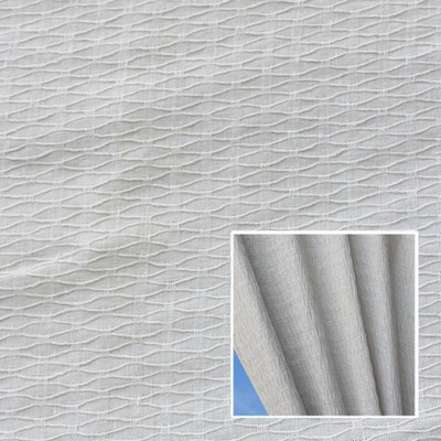 Novel Petrina Natural in 361 Beige  Blend Sheer Linen  Extra Wide Sheer   Fabric