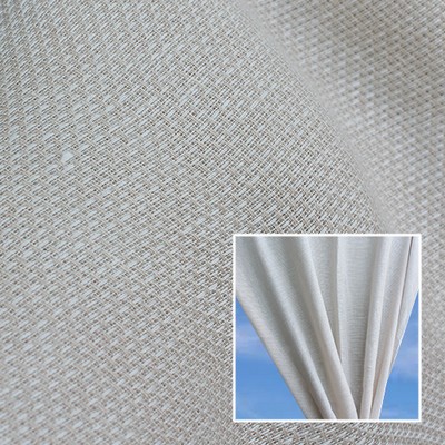 Novel Chantrell Natural in 361 Beige  Blend Sheer Linen  Extra Wide Sheer   Fabric