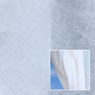 Novel Vilma Ice in 361  Blend Sheer Linen  Extra Wide Sheer   Fabric