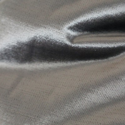 Novel Sunnyvale Platinum in 358 Silver Upholstery Polyester Fire Rated Fabric Solid Velvet   Fabric