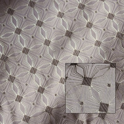 Novel Ritter Quartz in 365 Multipurpose POLYAMIDE  Blend Fire Rated Fabric Floral Diamond  Faux Silk Print   Fabric