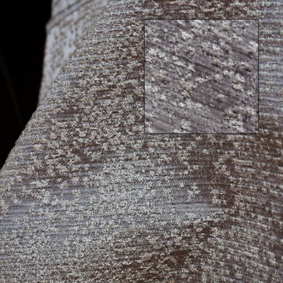 Novel Tinsley Sterling in 365 Silver Multipurpose POLYAMIDE  Blend Fire Rated Fabric Faux Silk Print   Fabric
