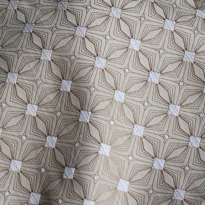 Novel Ritter Driftwood in 365 Brown Multipurpose POLYAMIDE  Blend Fire Rated Fabric Floral Diamond  Faux Silk Print   Fabric
