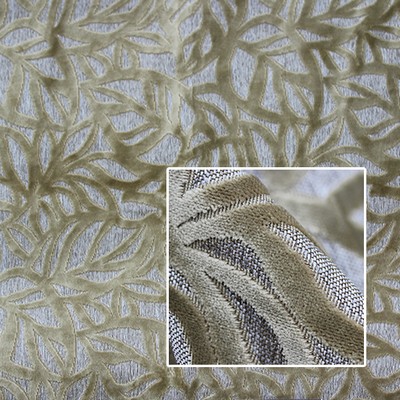 Novel Paparazzi Copper in 366 Gold Upholstery VISCOSE  Blend Fire Rated Fabric Leaves and Trees  Patterned Velvet   Fabric