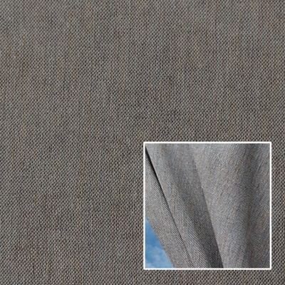 Novel Bliss Charcoal in 369 Grey Drapery Polyester  Blend Fire Rated Fabric NFPA 701 Flame Retardant  Flame Retardant Drapery  Faux Linen  Extra Wide Sheer   Fabric