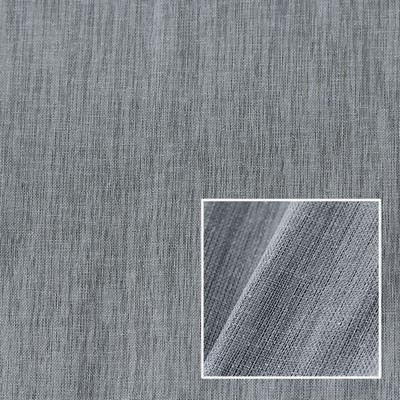 Novel Bliss Silver in 369 Silver Drapery Polyester  Blend Fire Rated Fabric NFPA 701 Flame Retardant  Flame Retardant Drapery  Faux Linen  Extra Wide Sheer   Fabric