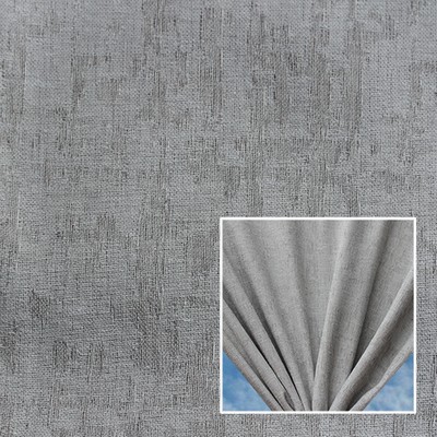 Novel Chroma Platinum in 369 Silver Drapery Polyester  Blend Fire Rated Fabric NFPA 701 Flame Retardant  Faux Linen  Extra Wide Sheer   Fabric