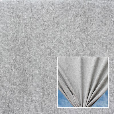 Novel Malta Platinum in 369 Silver Drapery Polyester  Blend Fire Rated Fabric NFPA 701 Flame Retardant  Faux Linen  Extra Wide Sheer   Fabric