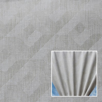 Novel Soiree Sand in 369 Brown Drapery Polyester  Blend Fire Rated Fabric Geometric  NFPA 701 Flame Retardant  Faux Linen  Extra Wide Sheer   Fabric