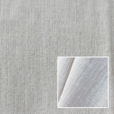 Novel Bliss Sand in 369 Brown Drapery Polyester  Blend Fire Rated Fabric NFPA 701 Flame Retardant  Flame Retardant Drapery  Faux Linen  Extra Wide Sheer   Fabric