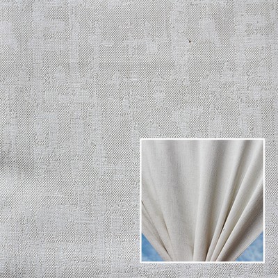 Novel Chroma White in 369 White Drapery Polyester  Blend Fire Rated Fabric NFPA 701 Flame Retardant  Faux Linen  Extra Wide Sheer   Fabric