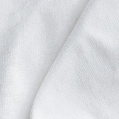 Novel Serita Snow in 370 White Upholstery POLYESTER Fire Rated Fabric Fire Retardant Velvet and Chenille  Solid Velvet   Fabric