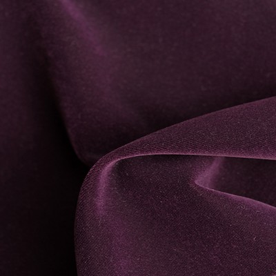 Novel Trek Plum in 370 Purple Upholstery Polyester Fire Rated Fabric High Performance Fire Retardant Velvet and Chenille  Solid Velvet   Fabric