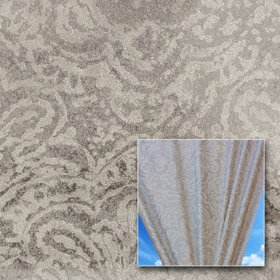 Novel Rose Berry Taupe in 371 Brown Drapery Polyester Fire Rated Fabric NFPA 701 Flame Retardant  Classic Jacquard   Fabric