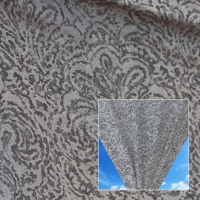 Novel Rose Berry Charcoal in 371 Grey Drapery Polyester Fire Rated Fabric NFPA 701 Flame Retardant  Classic Jacquard   Fabric