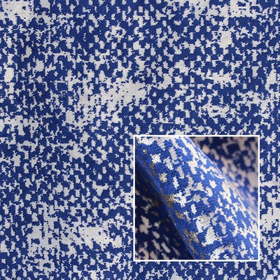 Novel Miramar Sapphire in 372 Blue Upholstery Cotton  Blend Fire Rated Fabric Fire Retardant Velvet and Chenille  Patterned Velvet   Fabric