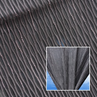Novel Lustre Charcoal in 373 Grey  Blend Extra Wide Sheer   Fabric