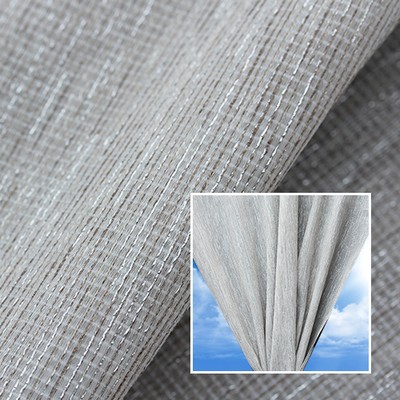 Novel Marquise Silver in 373 Silver Sheer Polyester Fire Rated Fabric Flame Retardant Sheer  NFPA 701 Flame Retardant  Extra Wide Sheer   Fabric