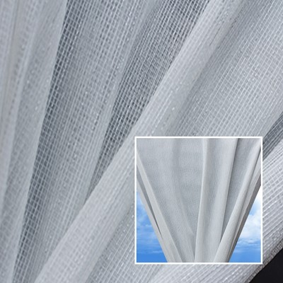 Novel Marquise Ice in 373 Sheer Polyester Fire Rated Fabric Flame Retardant Sheer  NFPA 701 Flame Retardant  Extra Wide Sheer   Fabric