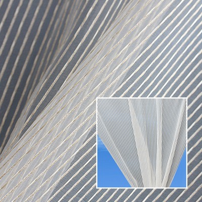 Novel Landsbury Gold in 373 Gold Sheer Polyester Fire Rated Fabric NFPA 701 Flame Retardant  Flame Retardant Sheer  Extra Wide Sheer  Checks and Striped Sheer   Fabric