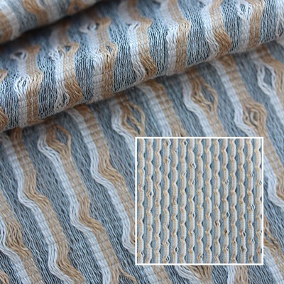 Novel Glyn Bronze in 373 Gold Sheer Linen  Blend Striped Linen  Checks and Striped Sheer  Extra Wide Sheer   Fabric