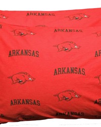Arkansas Razorbacks Pillowcase Pair King Solid by   