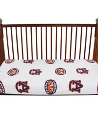 Auburn Tigers Baby Crib Fitted Sheet Pair  White Includes 2 Fitted sheets by   