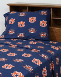Auburn Tigers Printed Sheet Set  Full  Solid by   