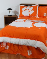 Clemson Tigers Bed in a Bag Queen  With Team Colored Sheets by   