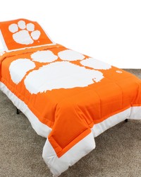 Clemson Tigers Reversible Comforter Set  Queen by   