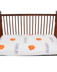 Clemson Tigers Baby Crib Fitted Sheet Pair  White Includes 2 Fitted sheets by   