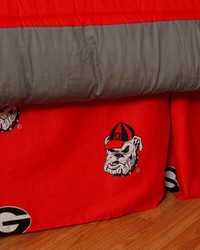 Georgia Bulldogs Printed Dust Ruffle  Full by   