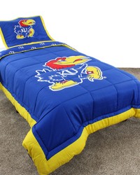Kansas Jayhawks Reversible Comforter Set  Full by   
