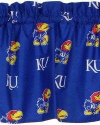 Kansas Jayhawks Printed Curtain Valance  84 in  x 15 in  by   