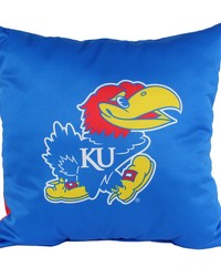 Kansas Jayhawks 16in x 16in Decorative Pillow - 2 ColorsUnique Logos on Both Sides by   