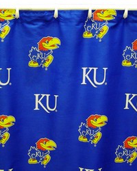 Kansas Jayhawks Printed Shower Curtain Cover  70 in  x 72 in  by   