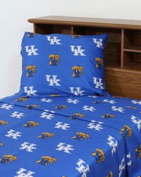 Kentucky Wildcats Printed Sheet Set  King  Solid by   