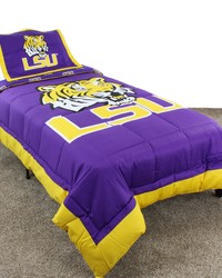 Louisiana State University Tigers Reversible Comforter Set  Queen by   