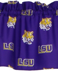 Louisiana State University Tigers Printed Curtain Valance  84 in  x 15 in  by   