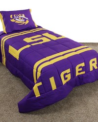 LSU Tigers Reversible 3 Piece Comforter Set Queen by   